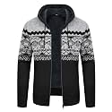 LLdress Mens Knit Cardigan Sweaters Sherpa Lined
