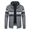 LLdress Mens Knit Cardigan Sweaters Sherpa Lined