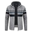 LLdress Mens Knit Cardigan Sweaters Sherpa Lined