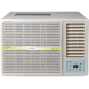 lloyd 15 ton 3 star inverter window ac copper white with green deco strip glw18i3fwcev