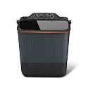 Lloyd 8 kg 5 Star Semi Automatic Top Load Washing Machine |Toughened Glass Soft Closing Wash & Spin Lids (GLWMS80AVGEL, Dark Grey)
