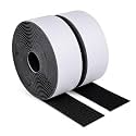 LLPT Hook and Loop Tape 2 Inch x 23 Feet Each Roll, Black