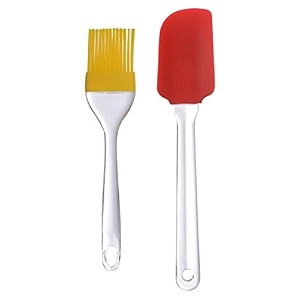 spatula and pastry silicon oil brush set for cooking 18 cms -set of 2