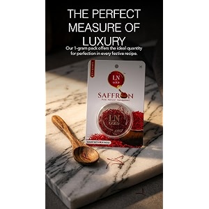 ln gold saffron 1 gram organic natural safronkesarzafran - premium kashmiri mongra saffronkesar - iso and grade a certified for kashmiri kumkuma puvvukeshar original pregnant women baby beauty biryani and sweets value pack of 2grams 2x1gram  2grams