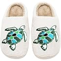 LNERIP Slippers Winter Womens Mens Fluffy Plush Slippers Animals Cute Cartoon House Slippers Cuddly Warm Shoes Indoor Outdoor Girls Women