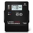 LNEX Solar Charge Controller with Flush Mount Design, 6 Stage Charging with LCD Display 12V/24V Auto PWM Controller 40A for LiFePO4, AGM, Gel, Flooded and Lithium Battery