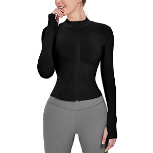 locachy women39s lightweight stretchy workout full zip running track jacket with thumb holes