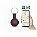 Bluetooth Dog Tracker Tag, Pet Tracker for Dogs with Silicone Collar Holder, Works with Apple Find My & Android Find Hub, IP67 Waterproof Anti-Lost Locator (1, Nero)