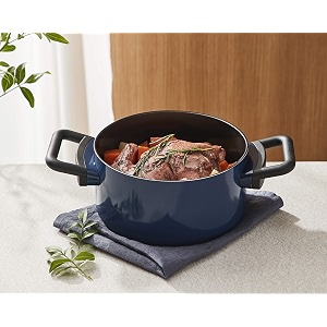 locknlock decore casserole for cooking 3 litres 1 piece blue