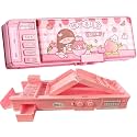 Lock Compass Box Multifunctional Nini Magic House Party Lock Compass Box for Kids, Kids Pencil Box for Boys &amp; Girls, Magnetic &amp; Passworld Lock Compass Box for Boy【Password Lock】
