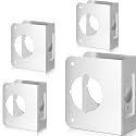 Lock and Door Reinforcement Plate 1-3/4-Inch Thick by 2-3/8-Inch Backset 2-1/8-Inch Bore Doors Reinforce Repair Stainless Steel Home Security Plate Add Security to Your Home(4 Pcs)