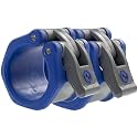 Lock-Jaw HEX Barbell Collars/Clamps, 2"/50mm Olympic Bars, Blue