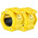 Lock-Jaw Magnetic Barbell Collars & Clamps, 1"/25mm Bars, Yellow
