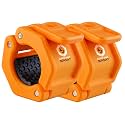 Lock-Jaw Magnetic Barbell Collars/Clamps, 1"/25mm Bars, Orange
