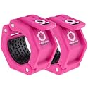 Lock-Jaw Sport Barbell Collars & Clamps, 2"/50mm Olympic Bars, Pink