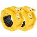 Lock-Jaw Sport Barbell Collars/Clamps, 2"/50mm Olympic Bars, Yellow