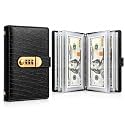 Lockable Savings Notebook, 100 Envelopes Money Saving Challenge Binder (Black)