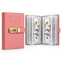 Lockable Savings Notebook, 100 Envelopes Money Saving Challenge Binder (Pink)