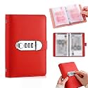 Lockable Savings Notebook, 2027 New Portable Cash Envelope Binder (Red)
