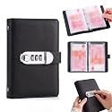 Lockable Savings Notebook, 2027 New Portable Cash Envelope Binder (Black)