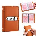 Lockable Savings Notebook, 2027 New Portable Cash Envelope Binder (Brown)