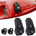 Locking Hood Latches for Jeep Wrangler JK JL & Gladiator JT 2007-2026, Heavy Duty Aluminum Anti-Theft Hood Catch, Upgrade Stainless Steel Lock Core with Keys, No Hood Flutter,OE Fit,Fighter-Jet Style