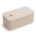 Locking Medicine Box with Code, Small Lockable Storage Box for Medications, Snacks, Phone & Food, Ideal for Home, Office, Fridge, Dorm, School, Travel, Gift (Beige)