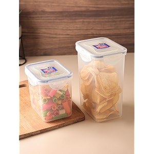 locknlock food storage container set 850ml x 2 1300ml x 2  4 containers airtight amp leakproof kitchen storage boxes