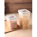 LocknLock Food Storage Container Set (850ml x 2, 1300ml x 2) – 4 Containers, Airtight & Leakproof Kitchen Storage Boxes