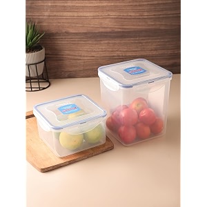 locknlock large storage container set 1200ml x 2 2600ml x 1  3 containers airtight food storage boxes for kitchen