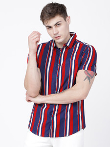 LOCOMOTIVE Men Striped Casual Multicolor Shirt