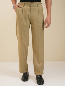 LOCOMOTIVE Regular Fit Men Khaki Trousers