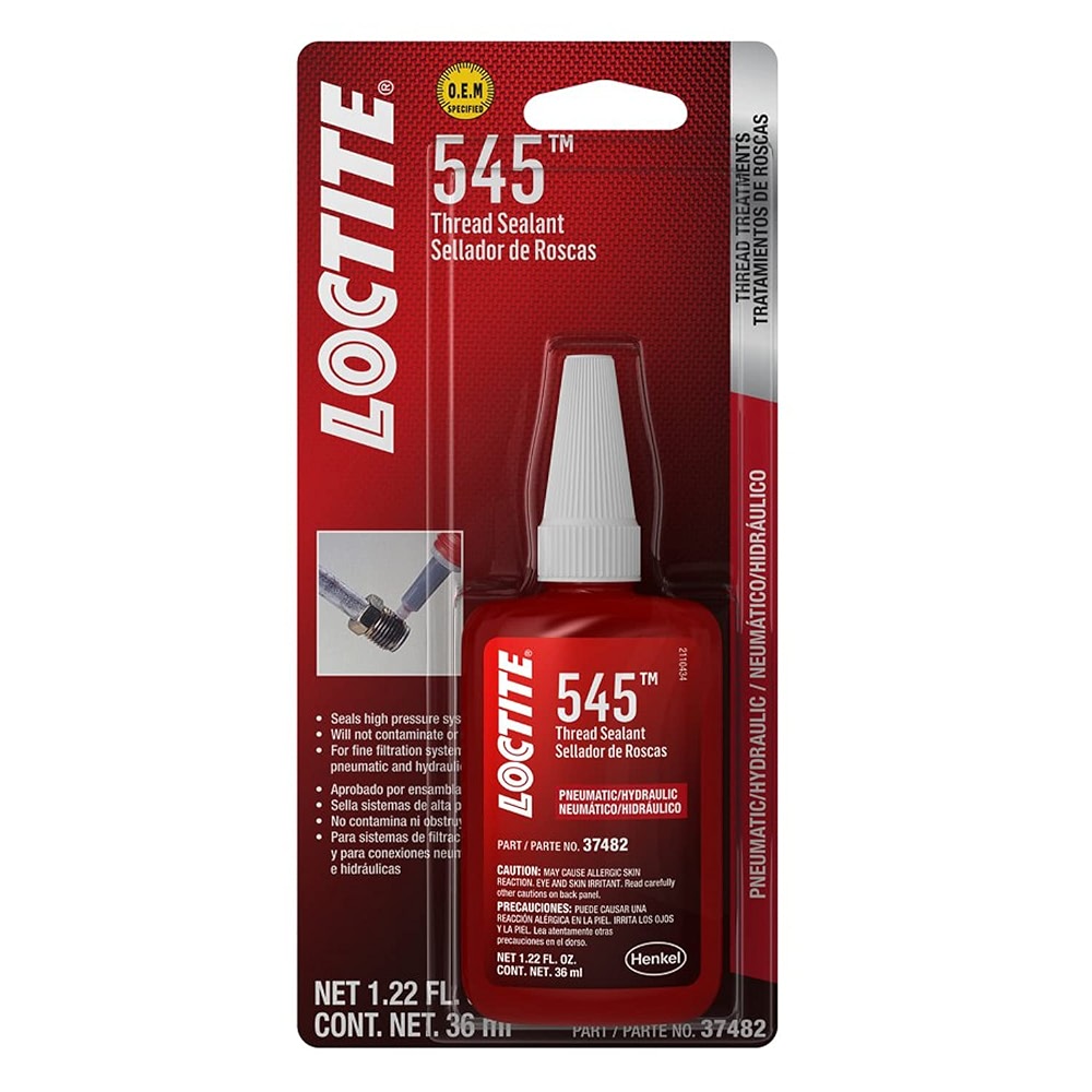 Loctite 37482 545 Pneumatic /Hydraulic Thread Sealant Bottle - 36 ml ...