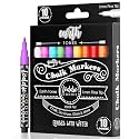 Loddie Doddie Liquid Chalk Window Markers, 1mm Tip, Earth Tones, 10 Pack