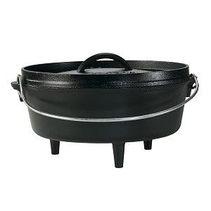 lodge l10co3 lodge logic camp dutch oven 4 quart 1034 dia x 3-1234 deep