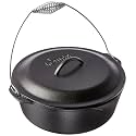 Lodge L12DO3  Pre-Seasoned, Cast Iron Dutch Oven with Iron Cover, 9-Quart