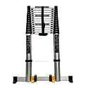 loft Stairs Telescopic Extension Ladder with Wheels, Heavy Duty Extendable Long Ladder for Home, Attic, Loft and Workplace Climbing(5.4m)
