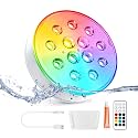 LOFTEK Pool Lights, Rechargeable Submersible LED Lights with Remote
