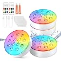 LOFTEK Pool Lights, Rechargeable Submersible LED Lights, Stick on w/Remote