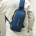 LOGGIN Blue Men & Women Sling Bag Waterproof Polyester Slim Unisex Crossbody Sling Bag Chest Backpack Men's