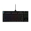 Logitech G PRO Mechanical Gaming Keyboard, Ultra Portable Tenkeyless Design, Detachable Micro USB Cable, 16.8 Million Color LIGHTSYNC RGB Backlit Keys,Black