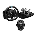 Logitech G923 Racing Wheel and Pedals, TRUEFORCE Force Feedback, Real Leather + Logitech G Driving Force Shifter - Xbox X|S, Xbox One, PC, Mac - Black