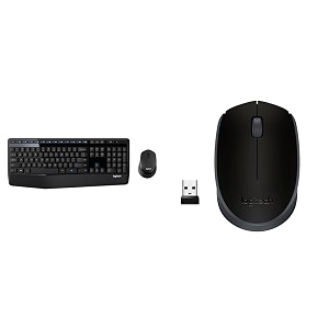 logitech mk345 wireless keyboard and mouse set full-sized keyboard with palm rest and comfortable ri