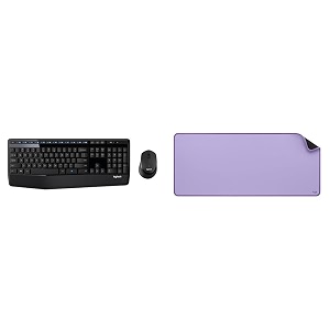 logitech mk345 wireless keyboard and mouse set full-sized keyboard with palm rest and comfortable ri