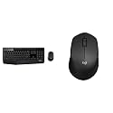 Logitech MK345 Wireless Keyboard and Mouse Set Full-Sized Keyboard with Palm Rest and Comfortable Ri