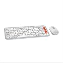 Logitech POP ICON Wireless Bluetooth Keyboard and Mouse Combo, White Orange