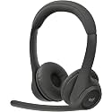 Logitech Zone 300 Wireless Bluetooth Headset with Noise-Canceling Microphone, Compatible with Windows, Mac, Chrome, Linux, iOS, iPadOS, Android- Black (Renewed)