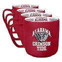 Logo Brands NCAA Alabama Crimson Tide Stripe Mug - Team Logo, Inside Print, Standard Handle, Microwave &amp; Dishwasher Safe, 15 Ounces (Pack of 4)