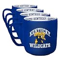 Logo Brands NCAA Kentucky Wildcats Stripe Coffee Mug - Vintage Team Logo, Inside Print &amp; Stripes, Microwave &amp; Dishwasher Safe- Great Gift For Fans &amp; Alumni, 15 Ounces (Pack of 4)