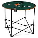 Logo Brands NCAA Miami Hurricanes Round Table, One Size, Team Color